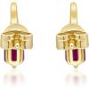 imageGin ampamp Grace 10K Yellow Gold Genuine Ruby and Natural Diamond I1 Earring for Women