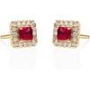 imageGin ampamp Grace 10K Yellow Gold Mozambique Genuine Ruby Earrings With Diamonds For Women