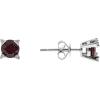 imageGin ampamp Grace 10k white Gold Mozambique Genuine Ruby Earrings with Diamonds for women  Ethically authentically ampamp organically sourced Roundcut shaped Ruby handcrafted jewelry for her  Ruby Earrings for women