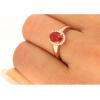 imageGin ampamp Grace 14K Rose Gold Natural Fire Opal Diamond I1I2 Propose Promise Ring Size 7 for Women