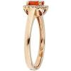 imageGin ampamp Grace 14K Rose Gold Natural Fire Opal Diamond I1I2 Propose Promise Ring Size 7 for Women