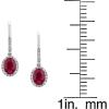imageGin ampamp Grace 14K White Gold Genuine Ruby Diamond I1I2 Drop Earring for Women