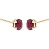 imageGin ampamp Grace 14K Yellow Gold Mozambique Genuine Ruby Earrings for women  Ethically authentically ampamp organically sourced Oval shaped Ruby handcrafted jewelry for her  Ruby Earrings for women