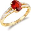 imageGin ampamp Grace 14K Yellow Gold White Natural Diamond ampamp Fire Opal Diamond I1I2 Engagement Propose Promise Ring for Women
