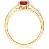 imageGin ampamp Grace 14K Yellow Gold White Natural Diamond ampamp Fire Opal Diamond I1I2 Engagement Propose Promise Ring for Women