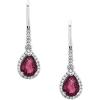 imageGin ampamp Grace 10K White Gold Genuine Ruby and Natural Diamond I1 dangel Earring for Women