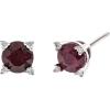 imageGin ampamp Grace 10k white Gold Mozambique Genuine Ruby Earrings with Diamonds for women  Ethically authentically ampamp organically sourced Roundcut shaped Ruby handcrafted jewelry for her  Ruby Earrings for women