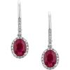 imageGin ampamp Grace 14K White Gold Genuine Ruby Diamond I1I2 Drop Earring for Women