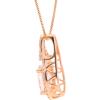 imageGin ampamp Grace 10K Rose Gold Genuine 2Ct Morganite Diamond I1I2 Holy Trinity Knot Pendant for Women
