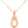 imageGin ampamp Grace 10K Rose Gold Genuine 2Ct Morganite Diamond I1I2 Holy Trinity Knot Pendant for Women