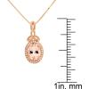 imageGin ampamp Grace 10K Rose Gold Genuine 2Ct Morganite Diamond I1I2 Holy Trinity Knot Pendant for Women