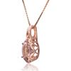 imageGin ampamp Grace 10K Rose Gold Genuine Morganite Diamond I1I2 Pendant Necklace for Women