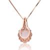 imageGin ampamp Grace 10K Rose Gold Genuine Morganite Diamond I1I2 Pendant Necklace for Women
