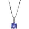 imageGin ampamp Grace 10K White Gold Mozambique Genuine Tanzanite Pendant With Diamonds For Women