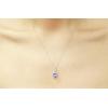 imageGin ampamp Grace 14K White Gold Mozambique Genuine Tanzanite Pendant with Diamonds for women  Ethically authentically ampamp organically sourced EmeraldCut shaped Tanzanite handcrafted jewelry for her