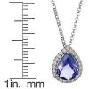 imageGin ampamp Grace 14K White Gold Natural Diamond I1I2 ampamp Genuine Tanzanite Pendant Necklace for Women