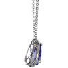 imageGin ampamp Grace 14K White Gold Natural Diamond I1I2 ampamp Genuine Tanzanite Pendant Necklace for Women