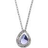 imageGin ampamp Grace 14K White Gold Natural Diamond I1I2 ampamp Genuine Tanzanite Pendant Necklace for Women