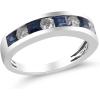 imageGin ampamp Grace 14K white Gold Genuine Blue sapphire and Diamond I1 Ring for Women Metal gemstone Sapphire