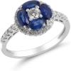 imageGin ampamp Grace 18K white Gold Genuine Ceylon sapphire and Diamond I1 Ring for Women Holiday Gifts