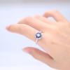 imageGin ampamp Grace 18K white Gold Genuine Ceylon sapphire and Diamond I1 Ring for Women Holiday Gifts