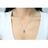 imageGin ampamp Grace 925 Sterling Silver Blue Genuine Tanzanite With Natural Diamond I1 Pendant for Women