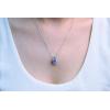 imageGin ampamp Grace 925 Sterling Silver Genuine Tanzanite Diamond Pendants with Chain for Women  Ethically Authentically ampamp Organically Sourced TrillionCut shaped Tanzanite handcrafted Jewelry Gifts For Her Holiday Season Gifts