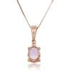 imageGin ampamp Grace Valentines Jewelry 10K Rose Gold Genuine Morganite Diamond I1I2 Pendant for Women