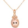 imageGin ampamp Grace 10K Rose Gold Genuine 2Ct Morganite Diamond I1I2 Holy Trinity Knot Pendant for Women