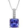 imageGin ampamp Grace 10K White Gold Mozambique Genuine Tanzanite Pendant With Diamonds For Women