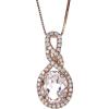 imageGin ampamp Grace 14K Rose Gold Genuine Morganite Diamond Pendants with Chain for Women  Ethically Authentically ampamp Organically Sourced Ovalcut shaped Morganite handcrafted Jewelry Gifts For Her Holiday Season Gifts