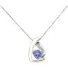 imageGin ampamp Grace 925 Sterling Silver Genuine Tanzanite Diamond Pendants with Chain for Women  Ethically Authentically ampamp Organically Sourced TrillionCut shaped Tanzanite handcrafted Jewelry Gifts For Her Holiday Season Gifts