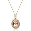 imageGin ampamp Grace Valentines Jewelry 10K Rose Gold Genuine Morganite ampamp Natural Diamond I1I2 Pendant for Women