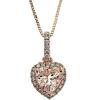 imageGin ampamp Grace Valentines Jewelry 10K Rose Gold HeartShape Pendant with Genuine Morganite ampamp Natural Diamond I1I2 for Women