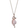 imageGin ampamp Grace Valentines Jewelry 10K Rose Gold Pink Natural Diamond I1I2 ampamp Genuine Morganite Gemstone Pendant Necklace for Women