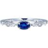 imageGin and Grace 10K White Gold Genuine Blue Sapphire Ring with Diamonds for women  Ethically authentically ampamp organically sourced OvalCut shaped Sapphire handcrafted jewelry for her  Sapphire Ring for women