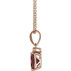 imageGin ampamp Grace Valentines Jewelry 10K Rose Gold CushionCut Genuine Morganite ampamp Natural Diamond I1I2 Pendant for Women