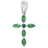 imageGin ampamp Grace 10K White Gold Natural Zambian Emerald Pendant for Women Holiday Gifts Ethically Authentically ampamp Organically Sourced Round and Marquisecut Emerald handcrafted Jewelry Gifts For Her Holiday Season Gifts