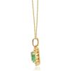 imageGin ampamp Grace 10K Yellow Gold Natural Diamond I1I2 ampamp Natural Emerald Pendant for Women