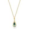 imageGin ampamp Grace 10K Yellow Gold Natural Zambian Emerald Pendant with natural Diamonds for Women Holiday Gifts  Ethically Authentically ampamp Organically Sourced Pearcut Emerald handcrafted Jewelry Gifts For Her Holiday Season Gifts