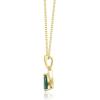 imageGin ampamp Grace 10K Yellow Gold Natural Zambian Emerald Pendant with natural Diamonds for Women Holiday Gifts  Ethically Authentically ampamp Organically Sourced Pearcut Emerald handcrafted Jewelry Gifts For Her Holiday Season Gifts