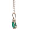 imageGin ampamp Grace 10K Yellow Gold Natural Zambian Emerald Pendant with natural Diamonds for women  Ethically authentically ampamp organically sourced Emerald Shape Emerald handcrafted jewelry for her