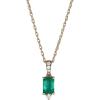 imageGin ampamp Grace 10K Yellow Gold Natural Zambian Emerald Pendant with natural Diamonds for Women  Ethically Authentically ampamp Organically Sourced EmeraldShape Emerald handcrafted Jewelry Gifts For Her Holiday Season Gifts