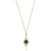 imageGin ampamp Grace 14K Yellow Gold Genuine Emerald and Diamond I1 Pendant for Women Metal Emerald