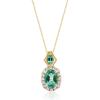 imageGin ampamp Grace 14K Yellow Gold Natural Zambian Emerald Pendant with natural Diamonds for Women Holiday Gifts  Ethically Authentically ampamp Organically Sourced Oval ampampMarquisecut Emerald handcrafted Jewelry Gifts For Her Holiday Season Gifts
