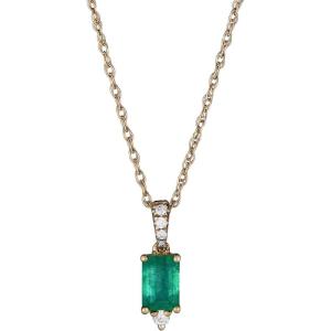 imageGin ampamp Grace 10K Yellow Gold Natural Zambian Emerald Pendant with natural Diamonds for Women  Ethically Authentically ampamp Organically Sourced EmeraldShape Emerald handcrafted Jewelry Gifts For Her Holiday Season Gifts