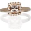 imageGin ampamp Grace 10K Rose Gold Genuine Cushion Cut Morganite Diamond Size 5 Ring for Women Jewelry Gifts