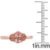 imageGin ampamp Grace 10K Rose Gold Genuine Morganite ampamp Natural Diamond Eternity Propose Promise Ring for Women
