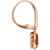 imageGin ampamp Grace 10K Rose Gold Mexican Natural Fire Opal Diamond I1I2 Lever Back Dangle Earring for Women