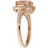 imageGin ampamp Grace 14K Rose Gold Genuine Morganite Ring with Diamonds for women  Ethically authentically ampamp organically sourced Ovalcut shaped Morganite handcrafted jewelry for her  Morganite Ring for women